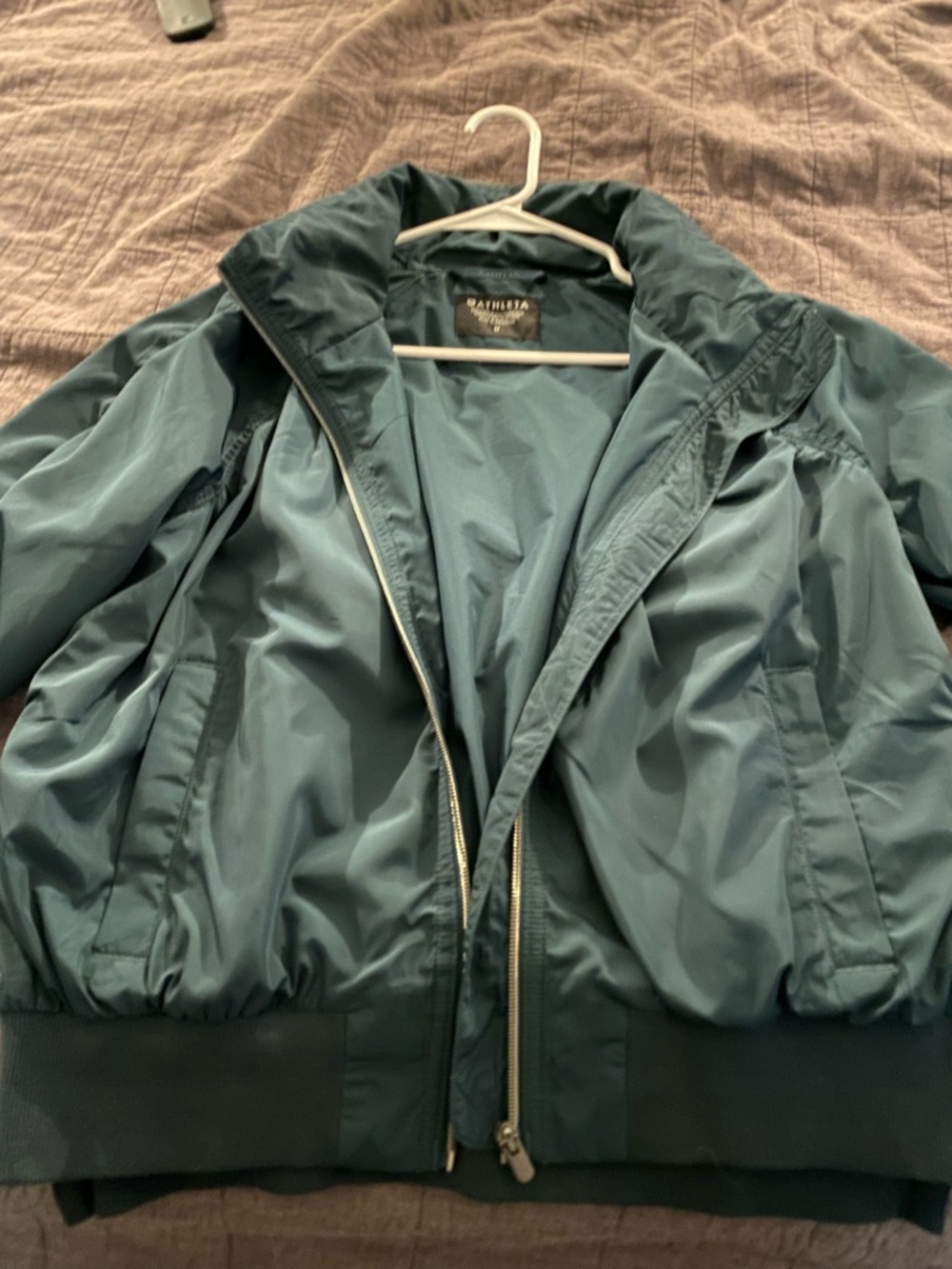 Gap Women’s Jetsetter Bomber Jacket-Pine - Picture 3 of 7